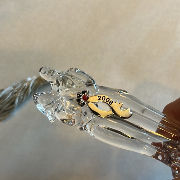 EUC Lenox bride and groom 2008 crystal Christmas ornament in original box - Picture 4 of 16